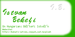 istvan bekefi business card